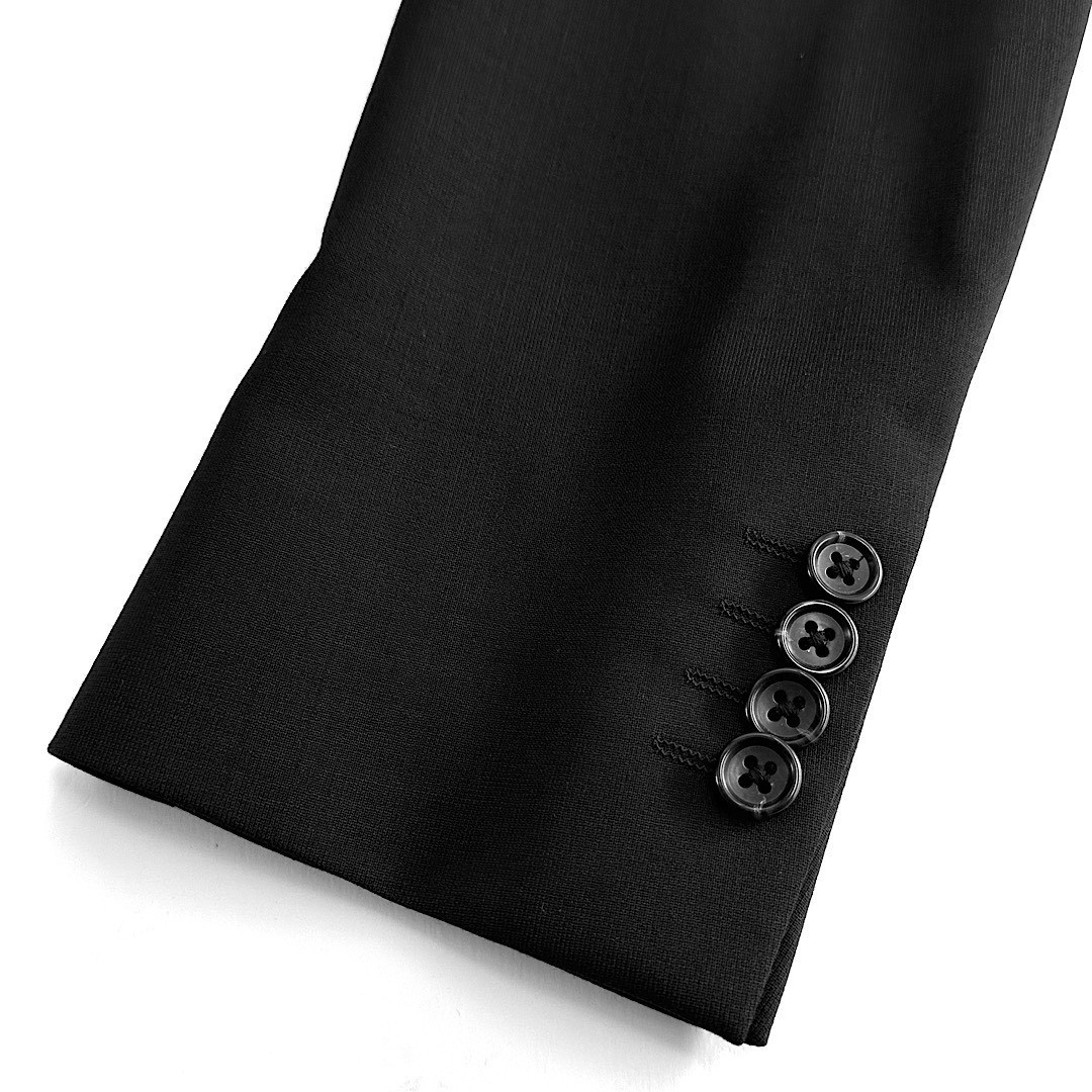 D’URBAN MONSOON Black Formal Suit Wool Mohair Summer 44L Made in Japan NWT