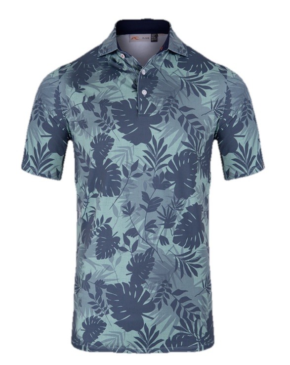 $80 KJUS Men’s Golfer Polo Shirt – Mineral/Steel Blue – Size 52/Large – New Tag