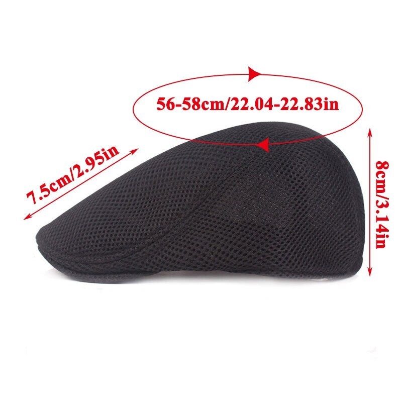 Duck Mesh Summer Gatsby Cap Mens Ivy Hat Golf Driving Sun Flat Cabbie Newsboy