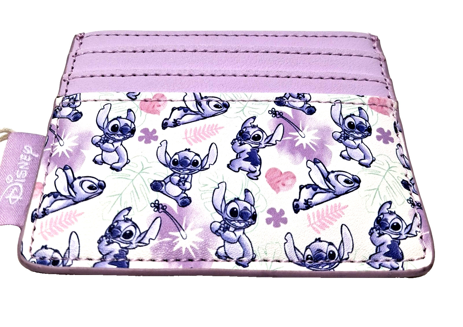 Disney Loungefly Stitch Tropical Heart Cardholder ID Wallet Pastel New