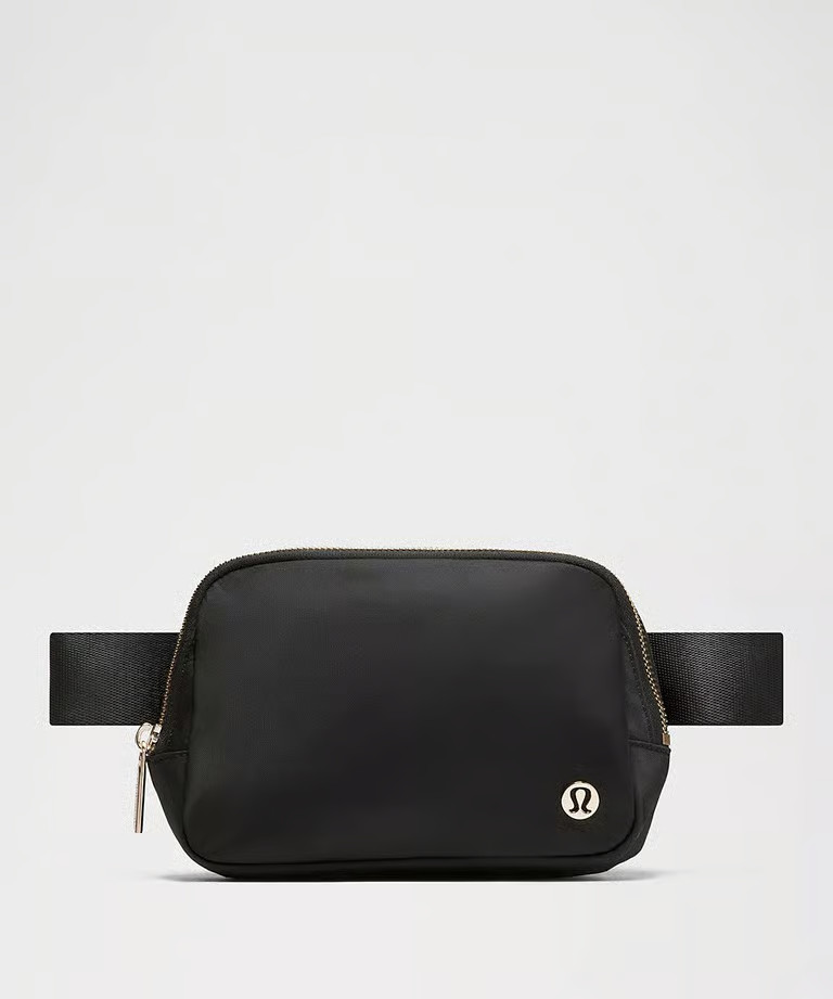 Lululemon Everywhere Belt Bag 1L Metal Hardware Black / Gold NWT