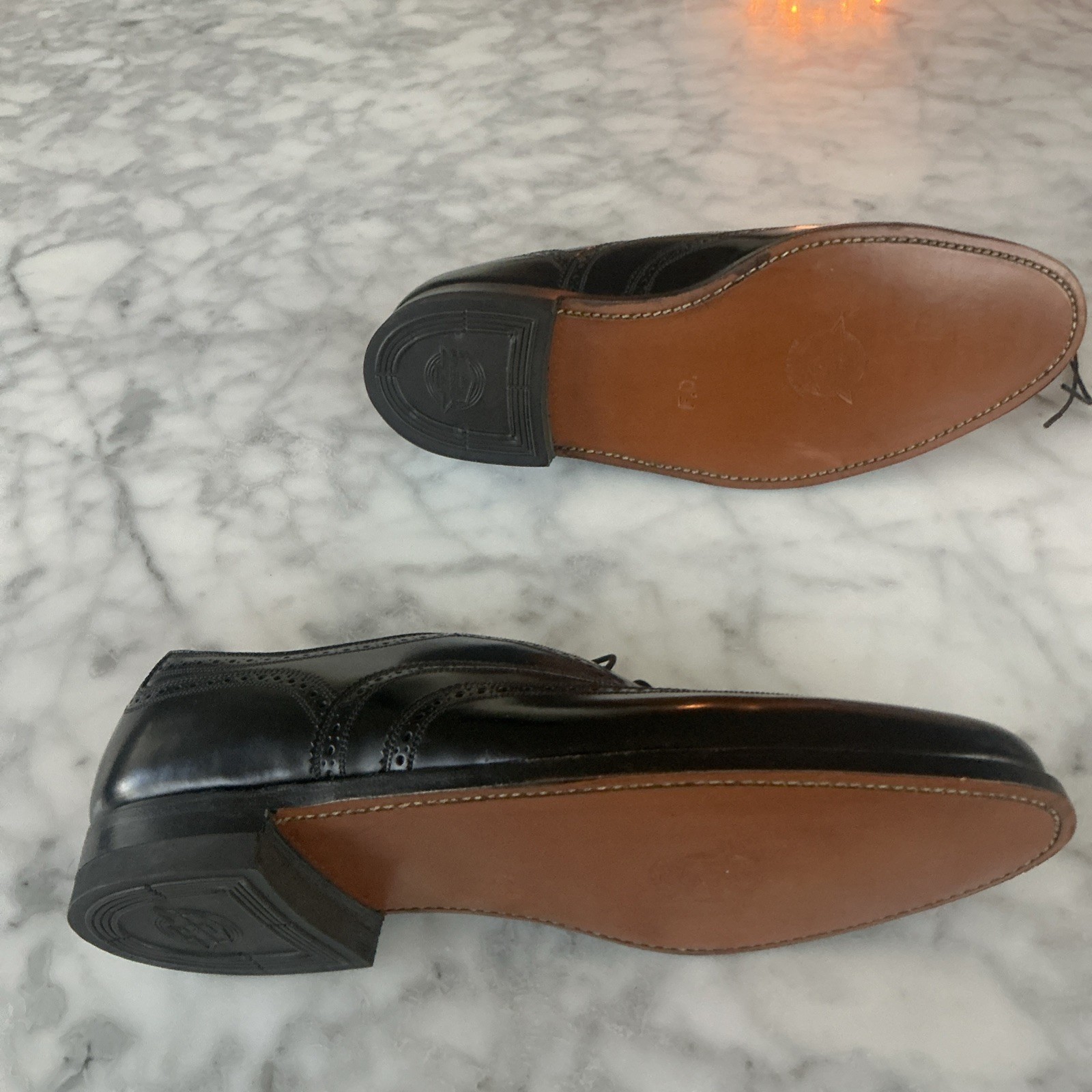 Vntg Florsheim Men’s Dress Wingtip 20330 Black Leather FD’s NEW Sz 10.5 EEE NOS