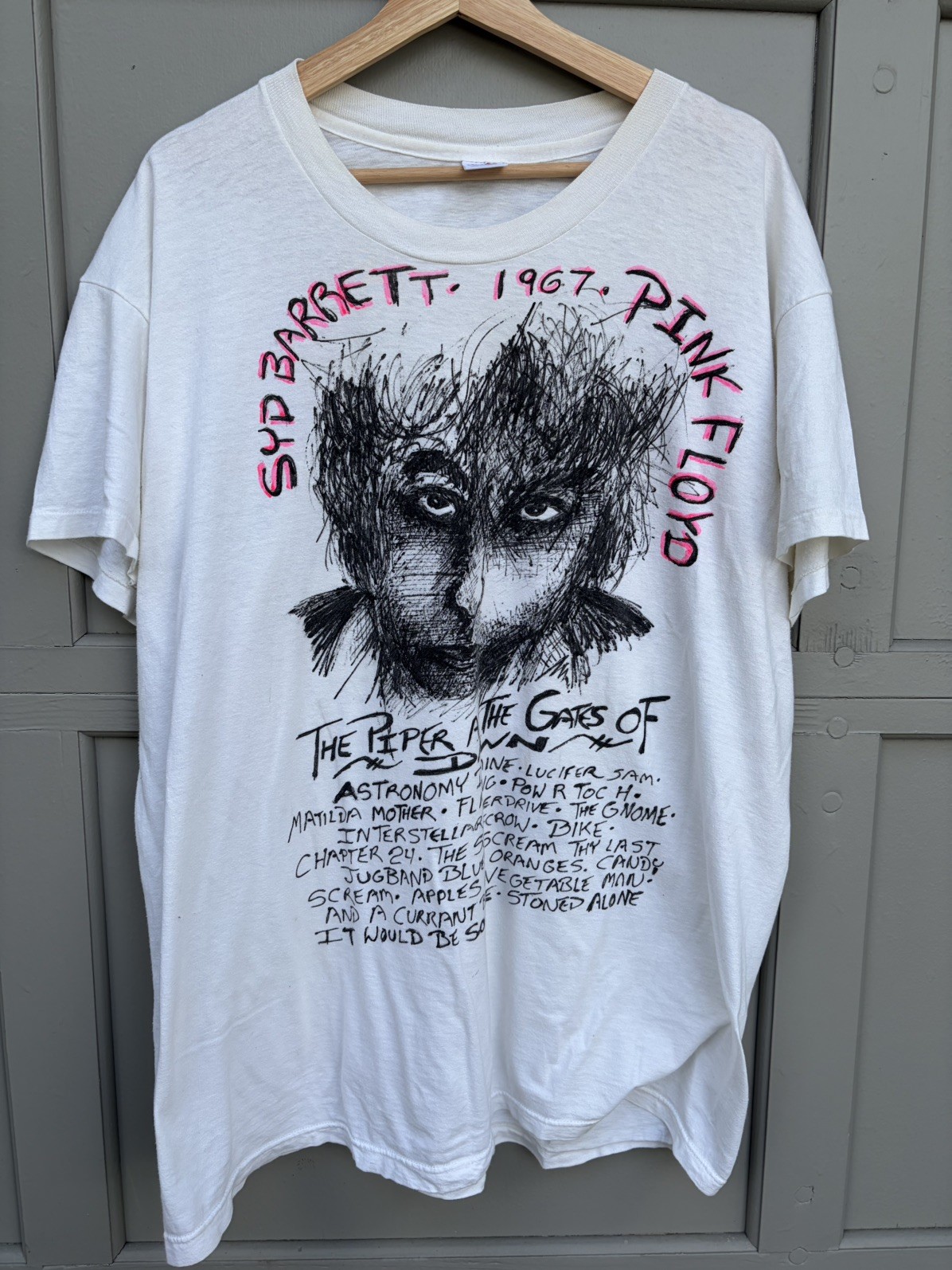 Vintage 80s 90s Syd Barrett T shirt Pink Floyd Piper At the Gates Of Dawn XL