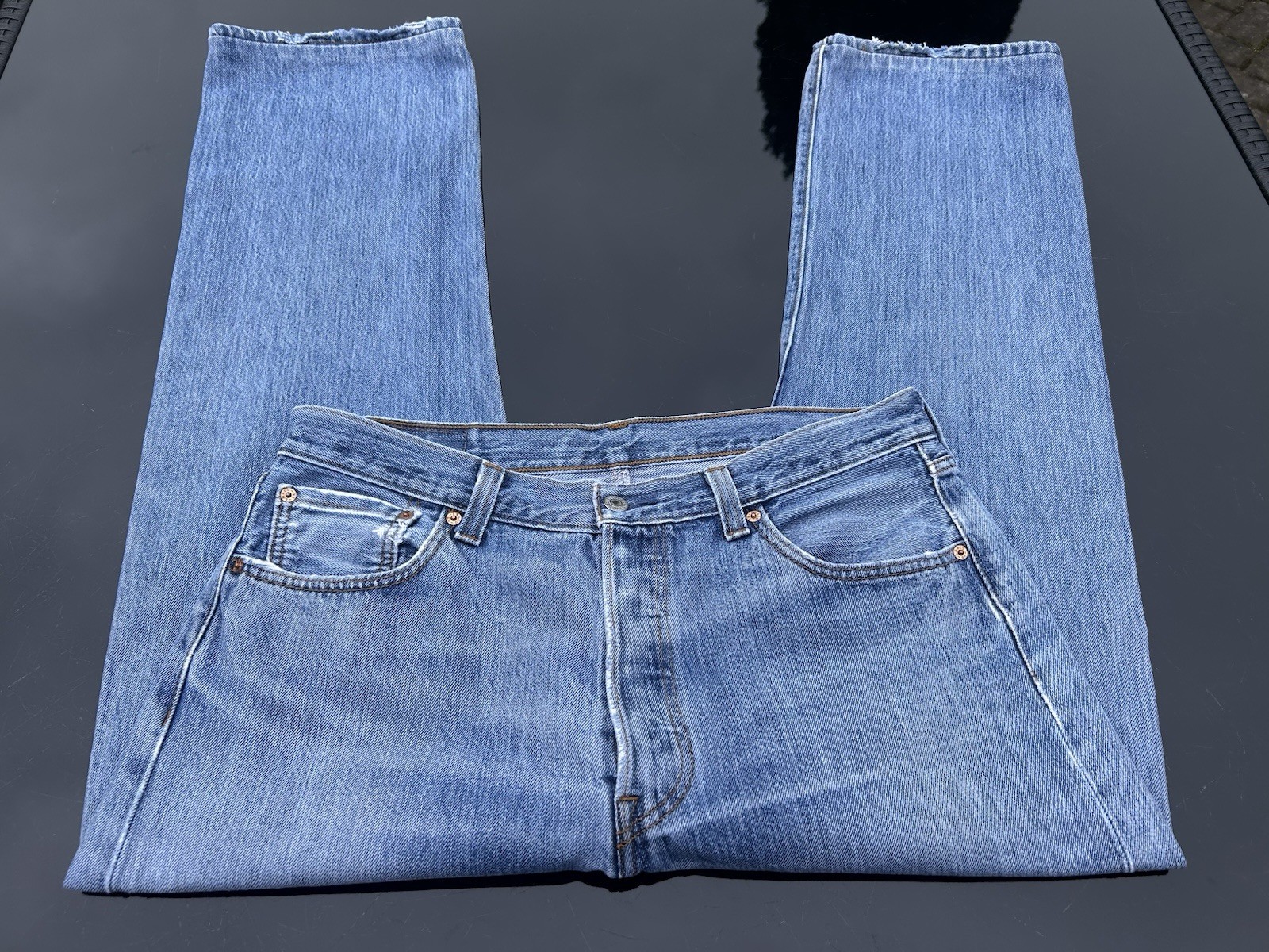 Levi 501 Jeans Waist Size 36in Inside Leg 29in In 100% Denim Cotton