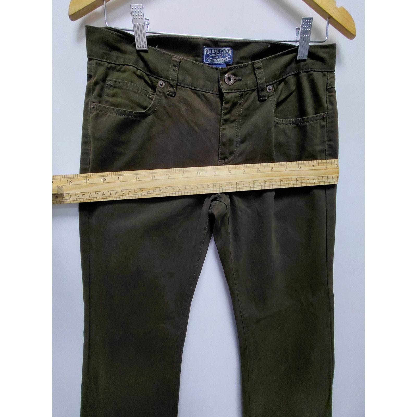 Polo Jeans Company Ralph Lauren Olive Green Pants Mid (10-12 in) Denim Size 6×32