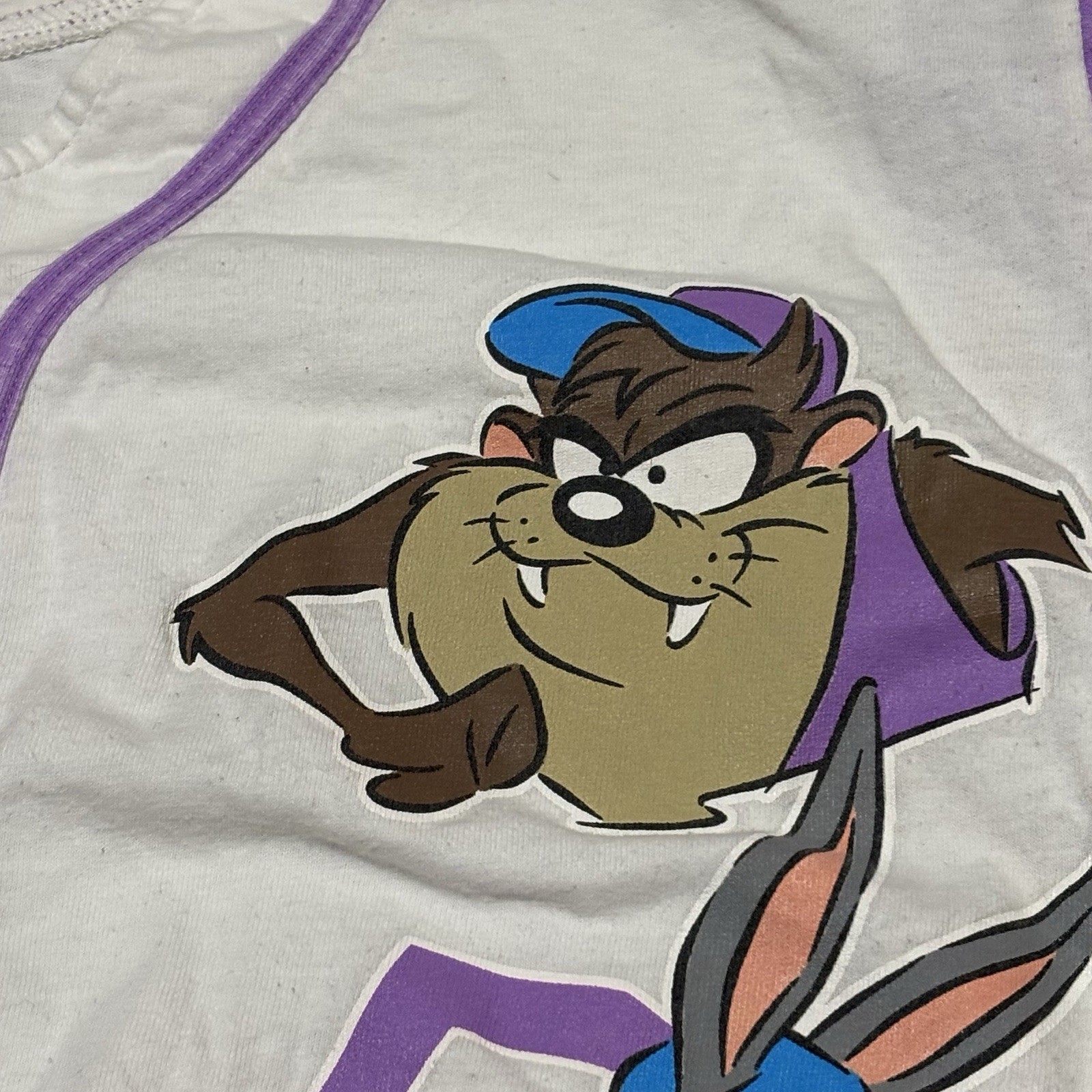 Vintage 1990s Looney Tunes Baseball Jersey Bugs Bunny Taz