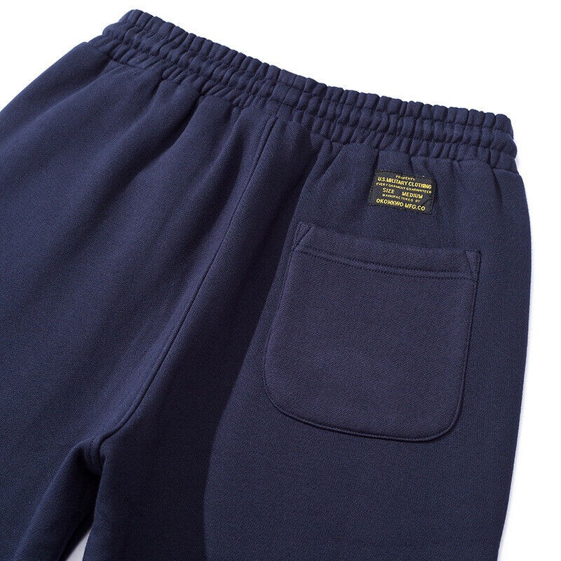 Men’s Straight Sweater Pants Basic Solid Color Thick Sports Casual Pants