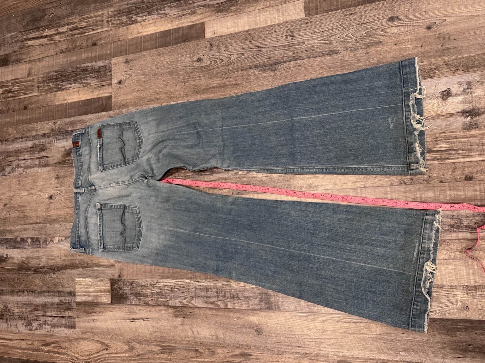 7 For All Mankind Women’s Dojo ginger Flared Trouser Jeans Light Wash 31×33