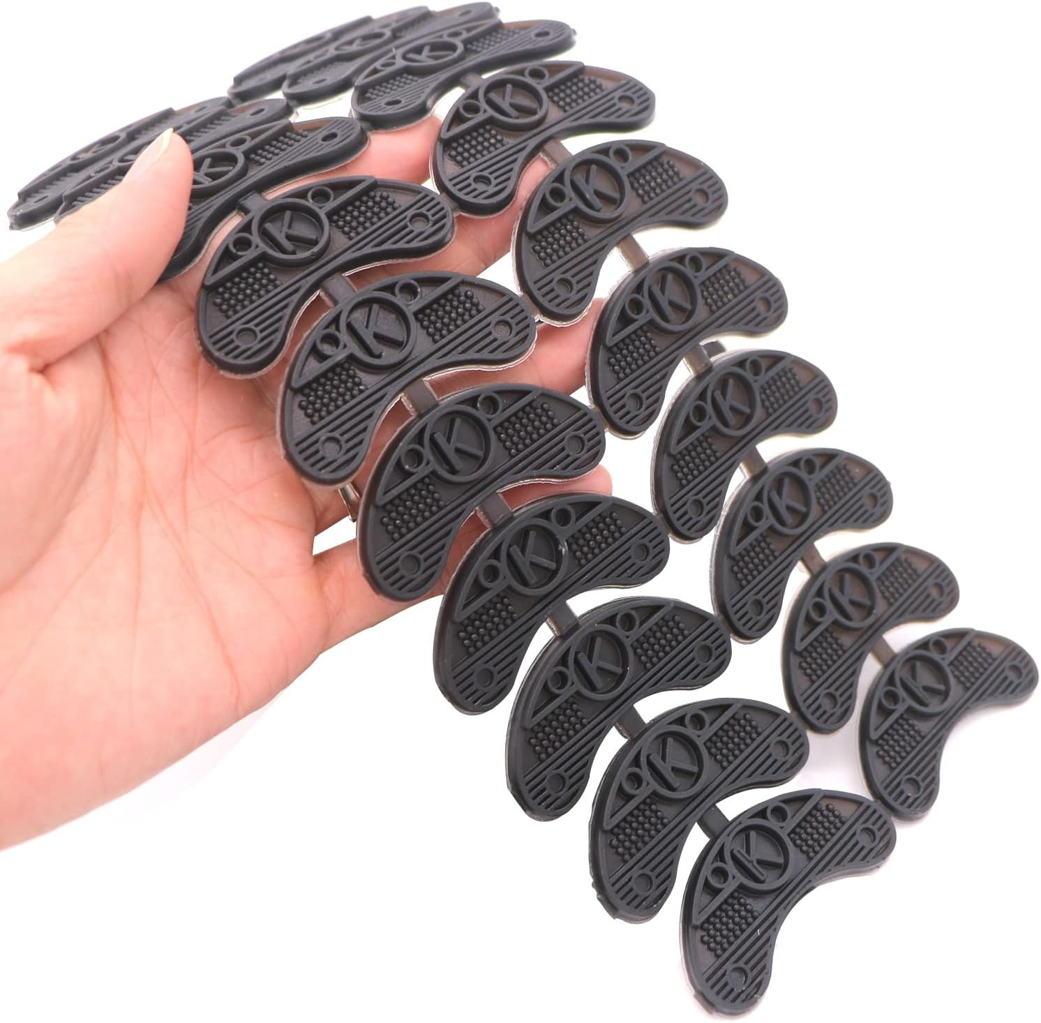 Heel Plates 30 PCS Rubber Shoes Heel Taps Tips Repair Pad Replacement for Boots