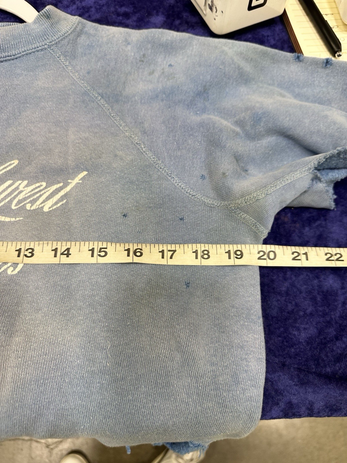 Vtg 50s 60s Southwest Texas State College destroyed thrashed sweatshirt S