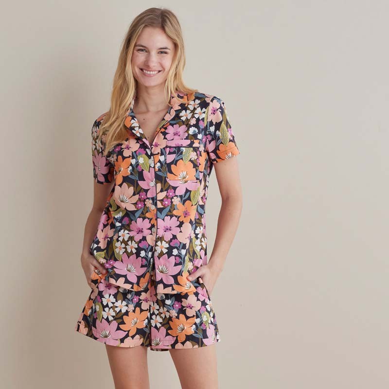 Printed Poplin Women’s Shorts Set