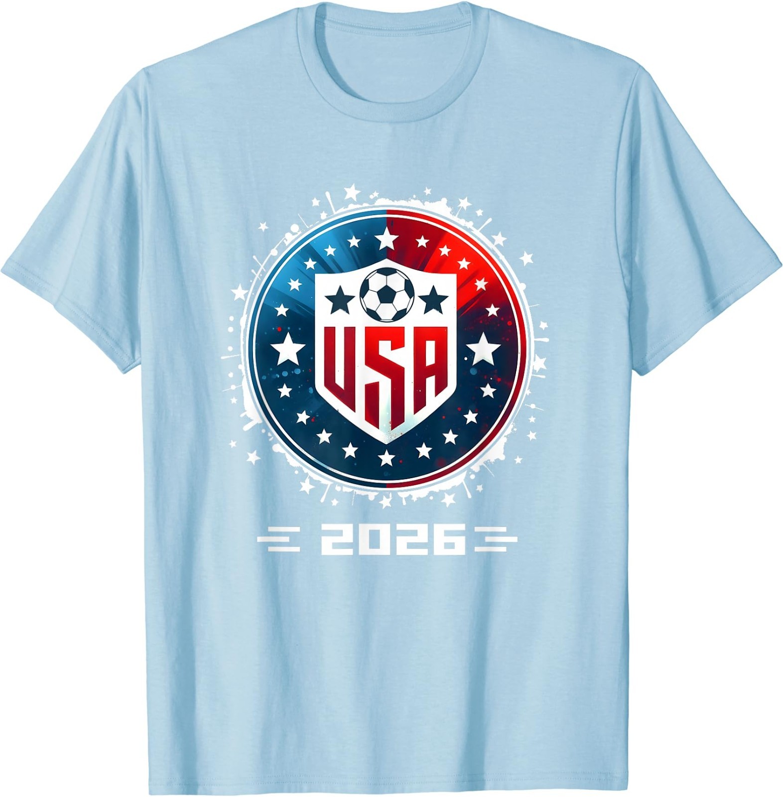 USA Soccer Player Men Soccer T-Shirt Football Fan Tee Patriotic Sports Gift