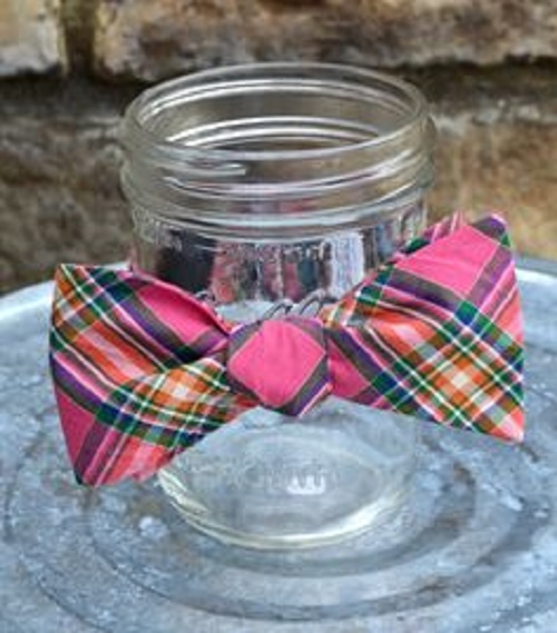 SOUTHERN TIGER BOW TIE BOWTIE PREPPY PINK/GREEN/ORANGE