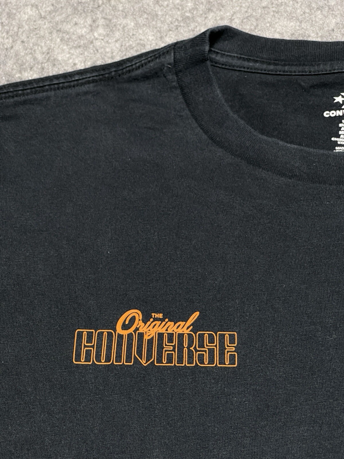 The Original CONVERSE Durable Shirt Dependable Quality Distressed Small Spots