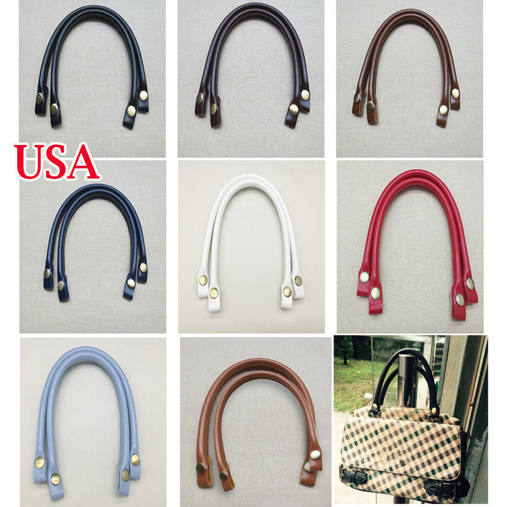 1pair Leather Bag Handles Replacement Shoulder Bag Handbag Tote Bag Strap Handle