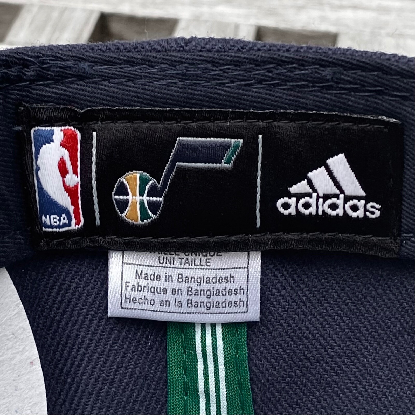 Utah Jazz Script Logo Spell Out Adidas NBA Draft 2 Tone Snapback Cap Hat