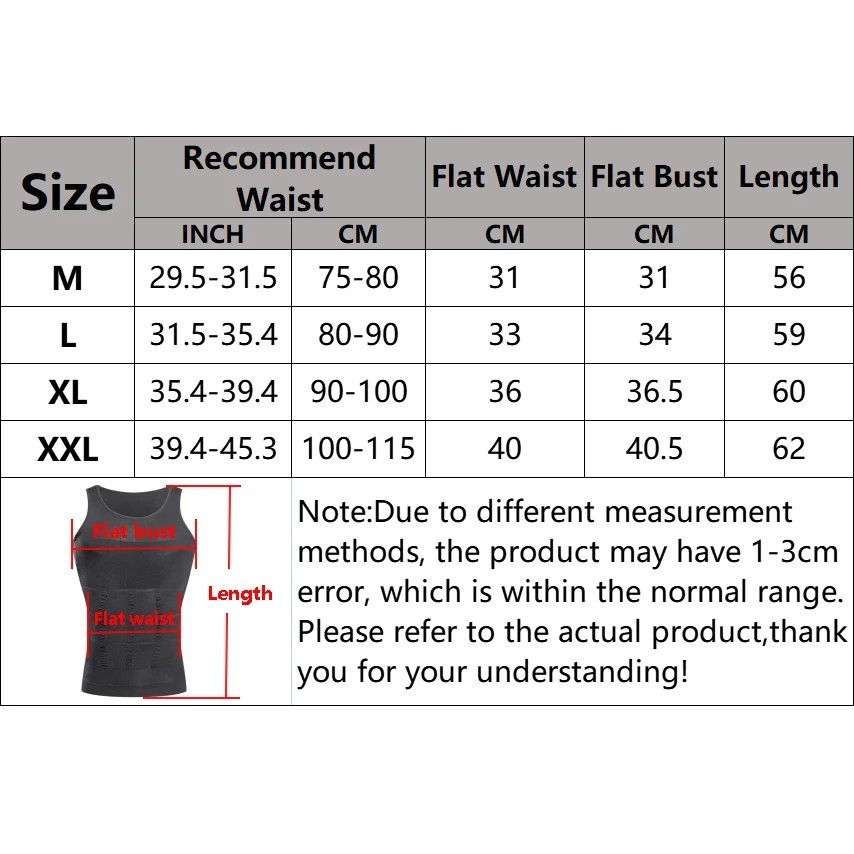 Men Body Shaper Slimming Tummy Vest Thermal Compression Shirt Tank Top Shapewear