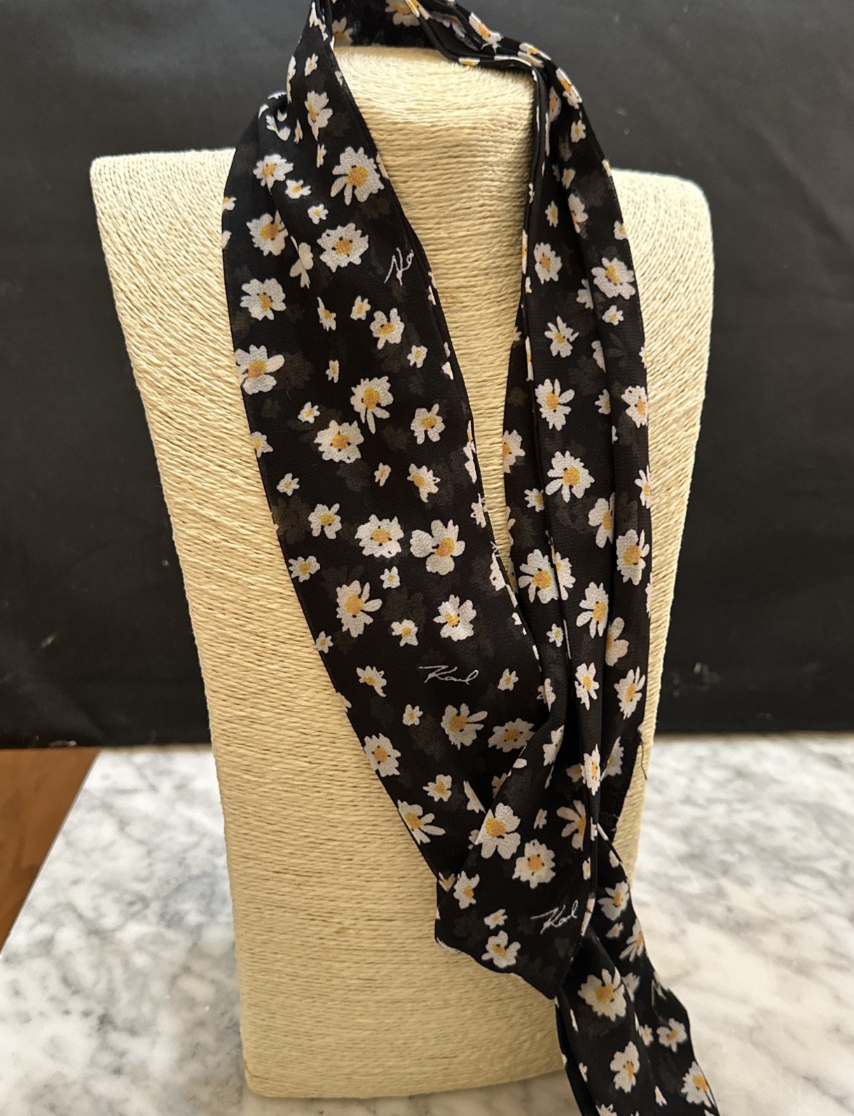Karl Lagerfeld Wildflower Chiffon Wrap Scarf