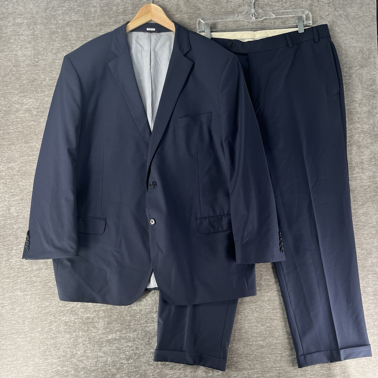 Brooks Brothers Explorer Madison Fit Navy Blue 2-Piece Suit Wool 48R / 38×28 +1