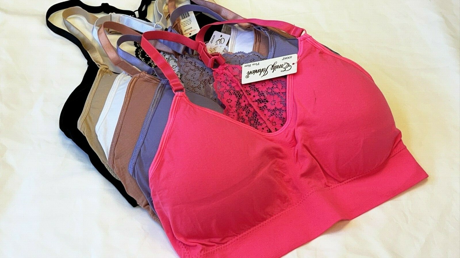 3 Bra 6 Sport Bras Yoga Active Wear Workout Seamless TOP Lace Racer Back Sz S-XL
