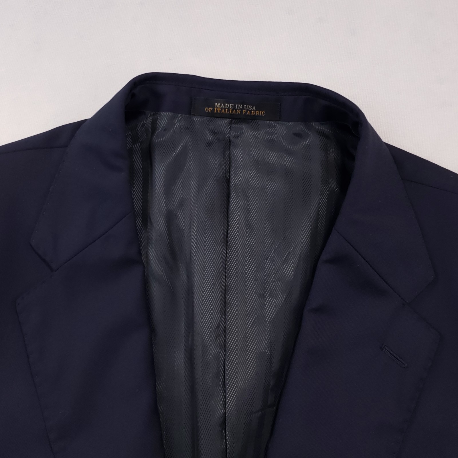 Jos A Bank Reserve Vitale Barberis Suit Jacket Mens 52R Navy Wool Two Button NEW