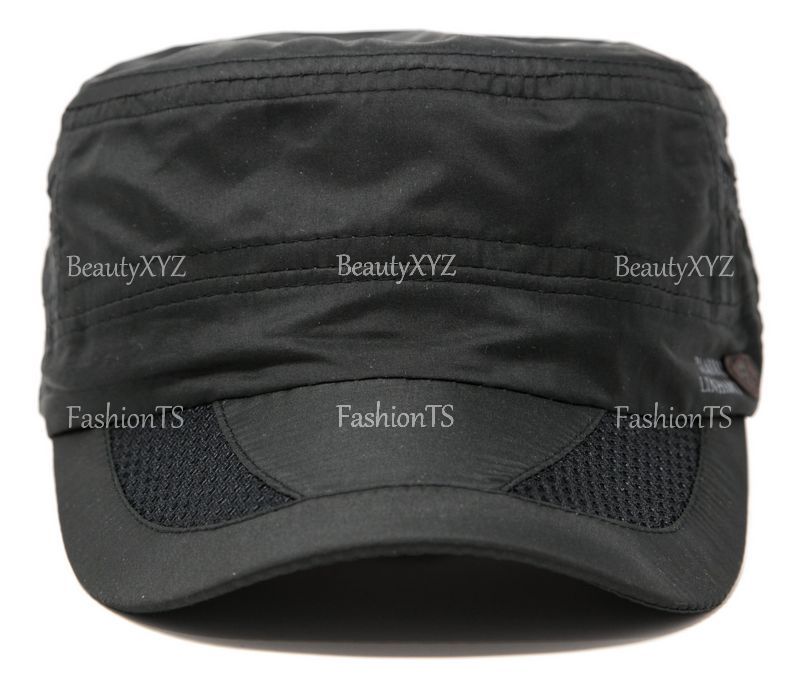 Men’s Classic Summer Army Hat Military Cadet Patrol Style Brim Spring Summer Cap
