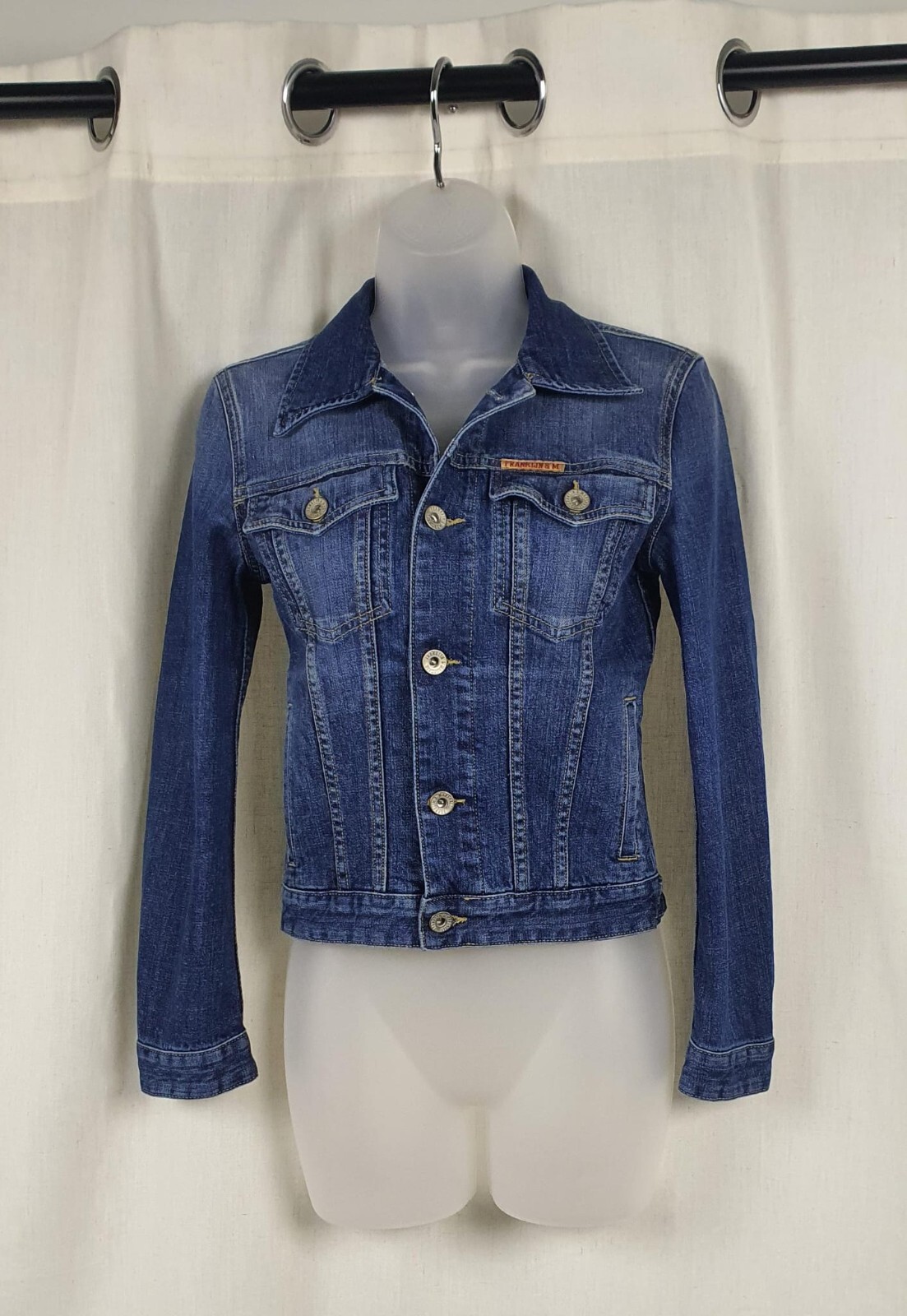 Franklin Marshall Varsity Denim Jacket UK S LN121 MM 12