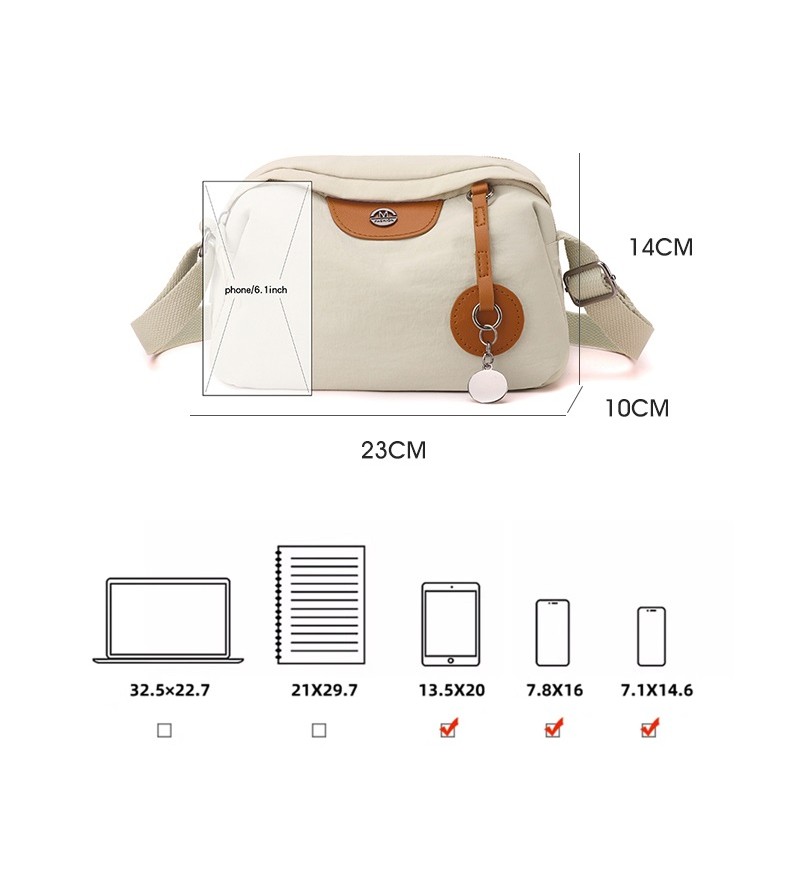 Crossbody Bag for Womens Small Nylon Lightweight Casual Purses for Travel Daily