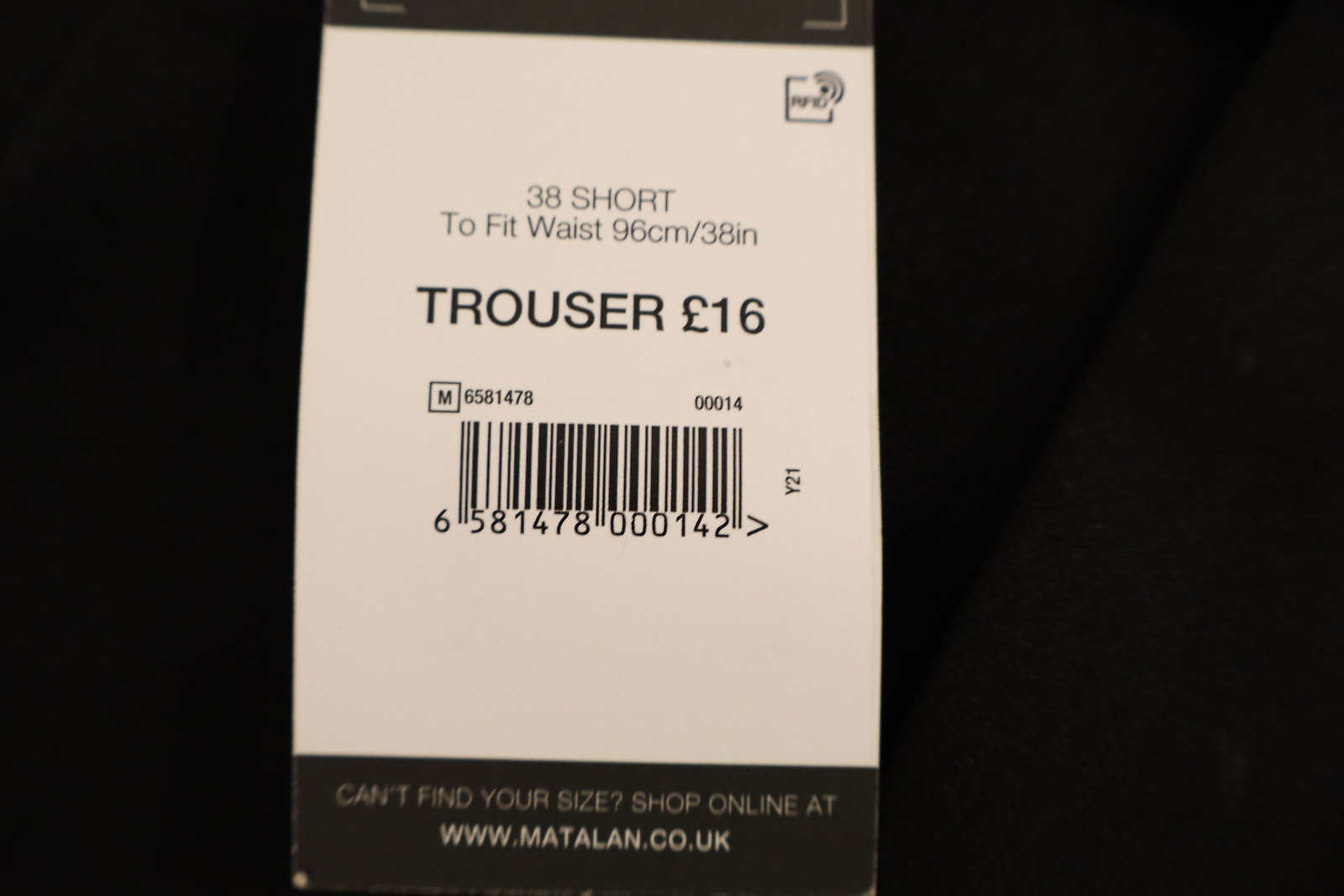 Taylor & Wright Machine Washable Trousers 38 Short Black