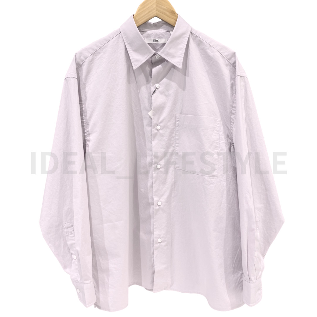 UNIQLO :C Broadcloth Shirt S-4XL Oversized Long-Sleeve Cotton Men 482453 NWT
