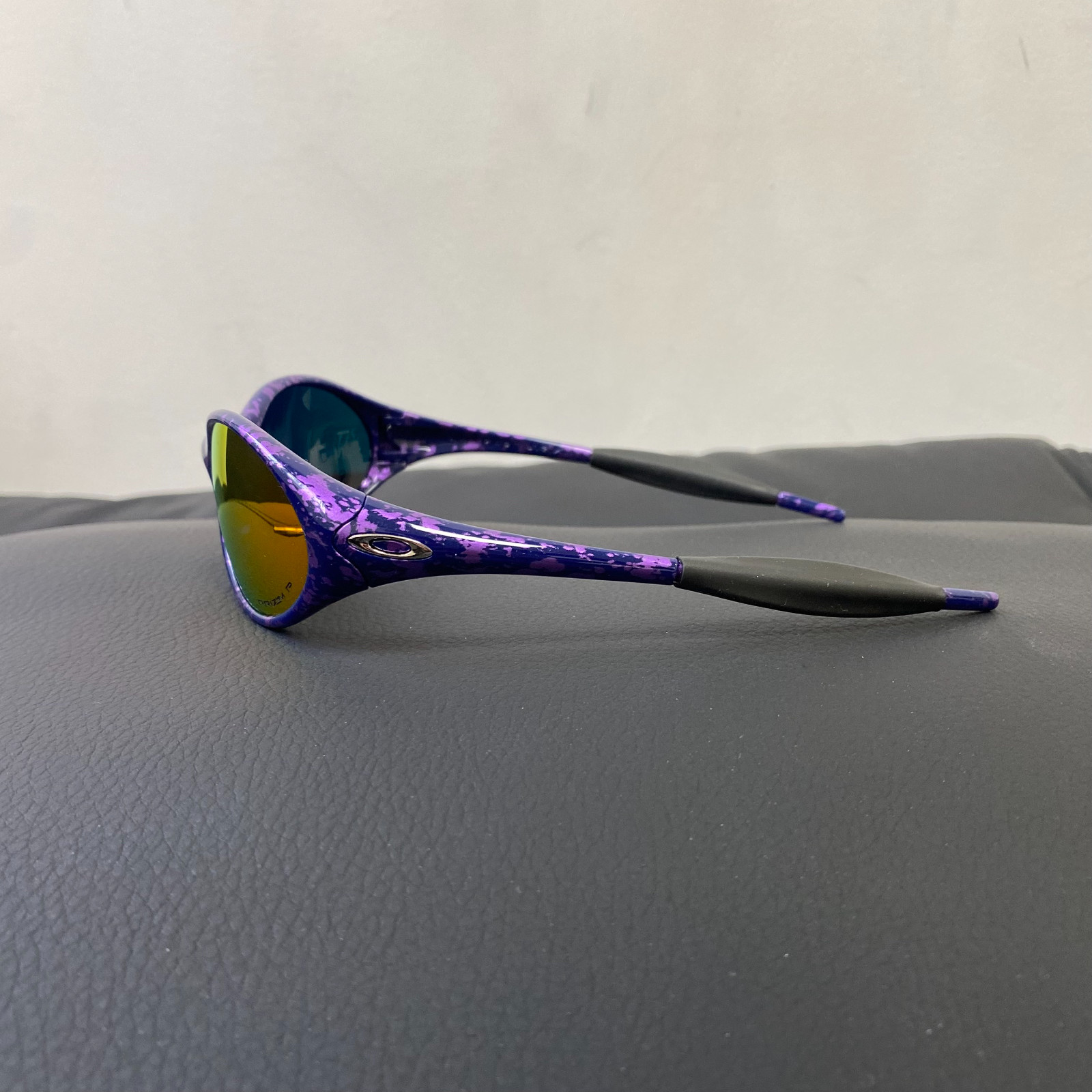 Vintage Oakley Eye Jacket X Brain dead Purple Drip Sunglasses Hype Y2K GORPCORE