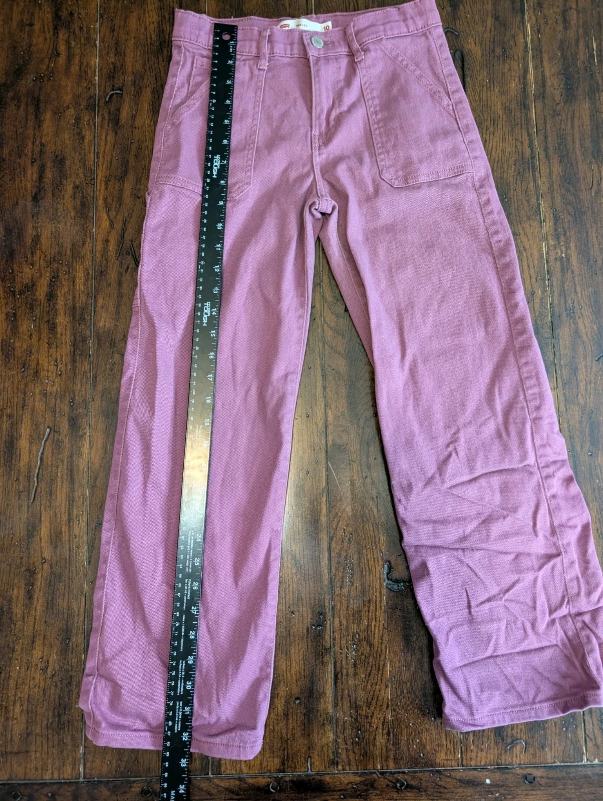 Levi’s Girls 10 Wide Leg Carpenter Pant Pink Grape High Rise Skate Gorpcore Boho