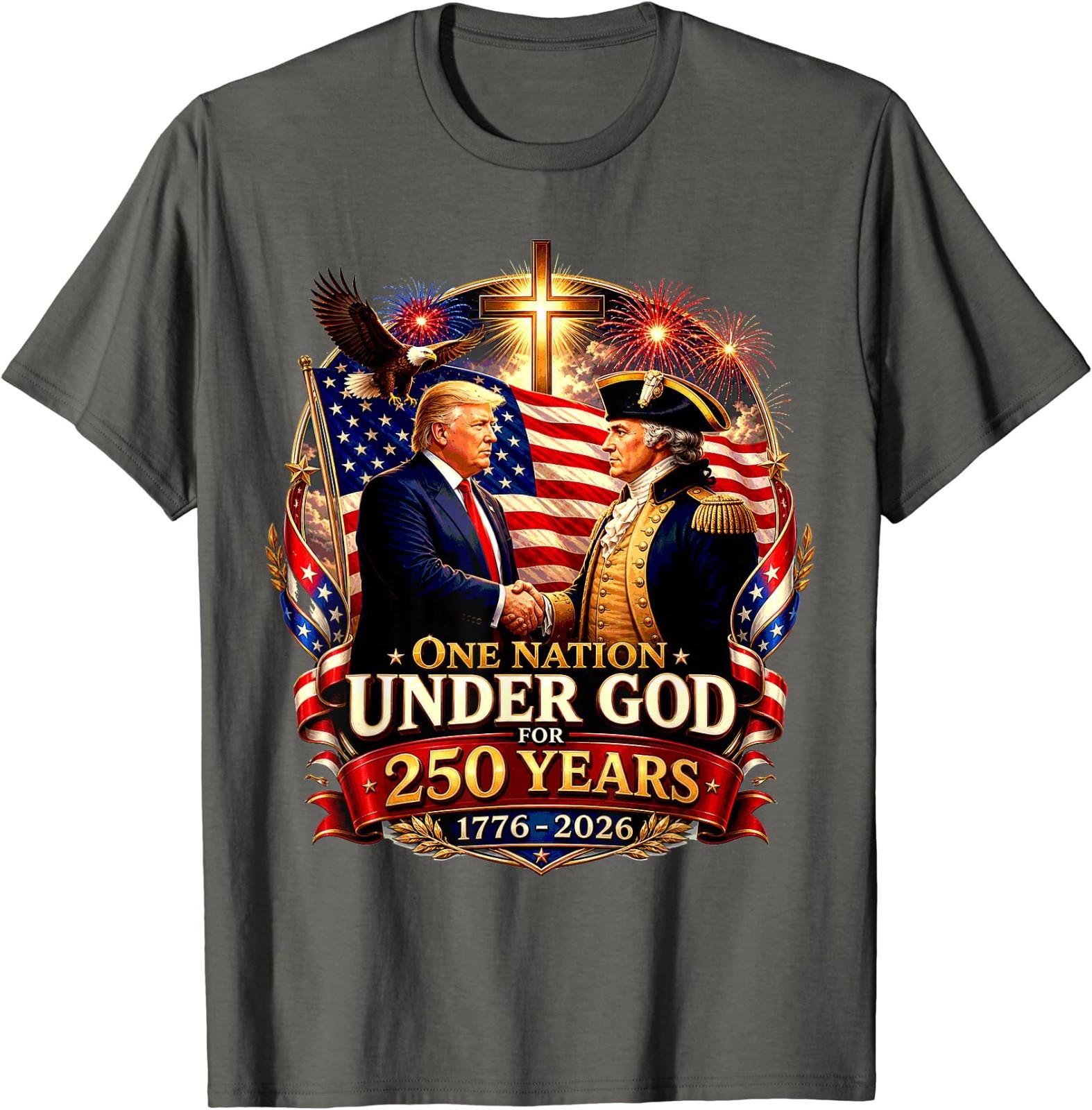 250 Years America Anniversary 250th Trump Washington T-Shirt