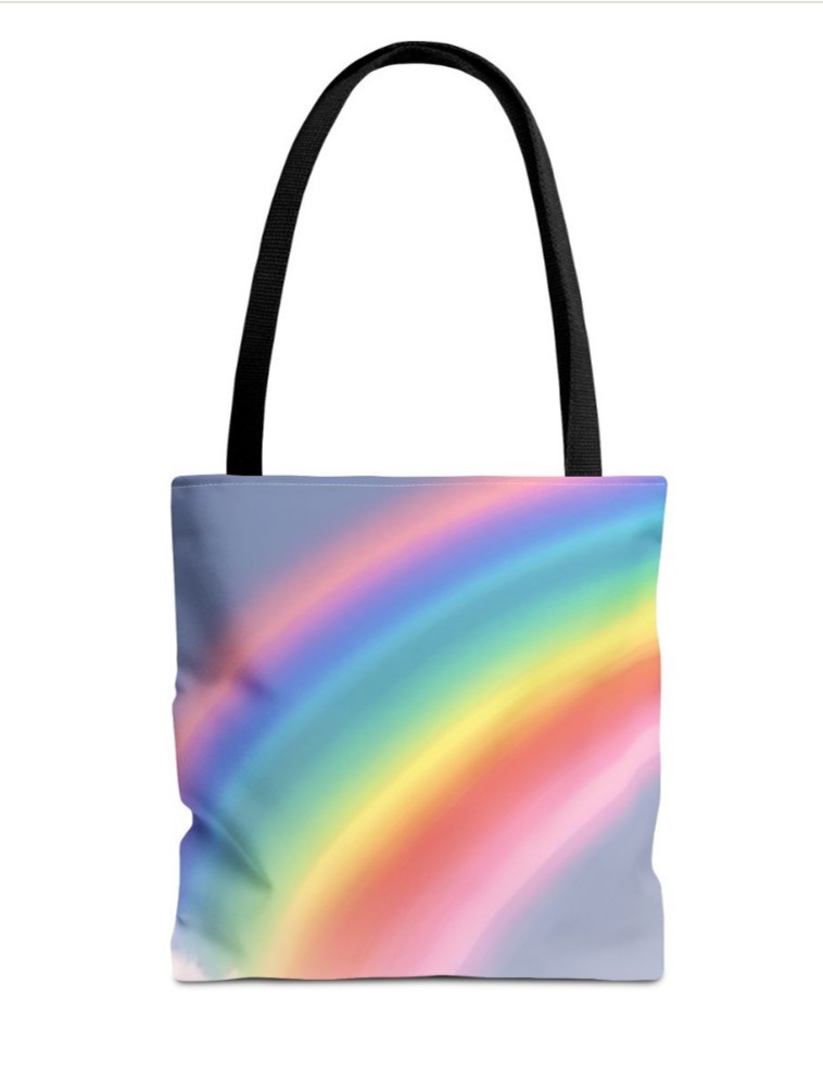 Tote Bag AOP Half Rainbow
