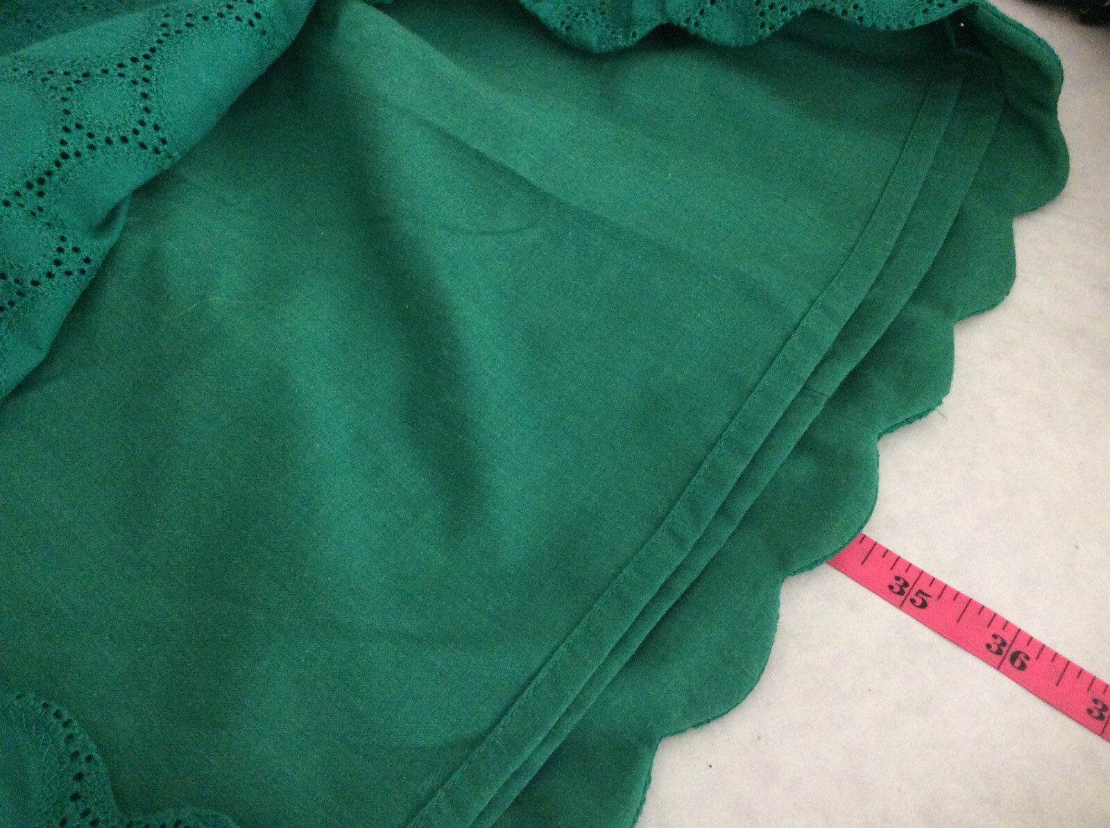 J Crew Dress Women 4 Green EYELET Long Sleeve Preppy Old Money Back Zip Lined