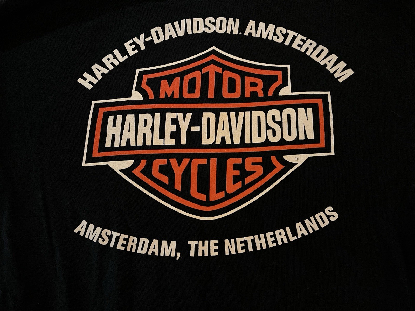 Harley Davidson Amsterdam Size Large Black t -shirt Rembrandt