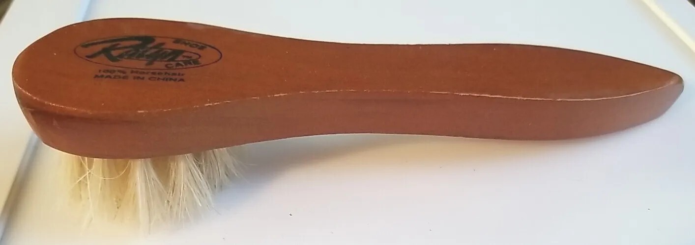 6″ RALYN DAUBER 100% Horsehair Brush Wood Handle BOOT Shoe Polish APPLICATOR New