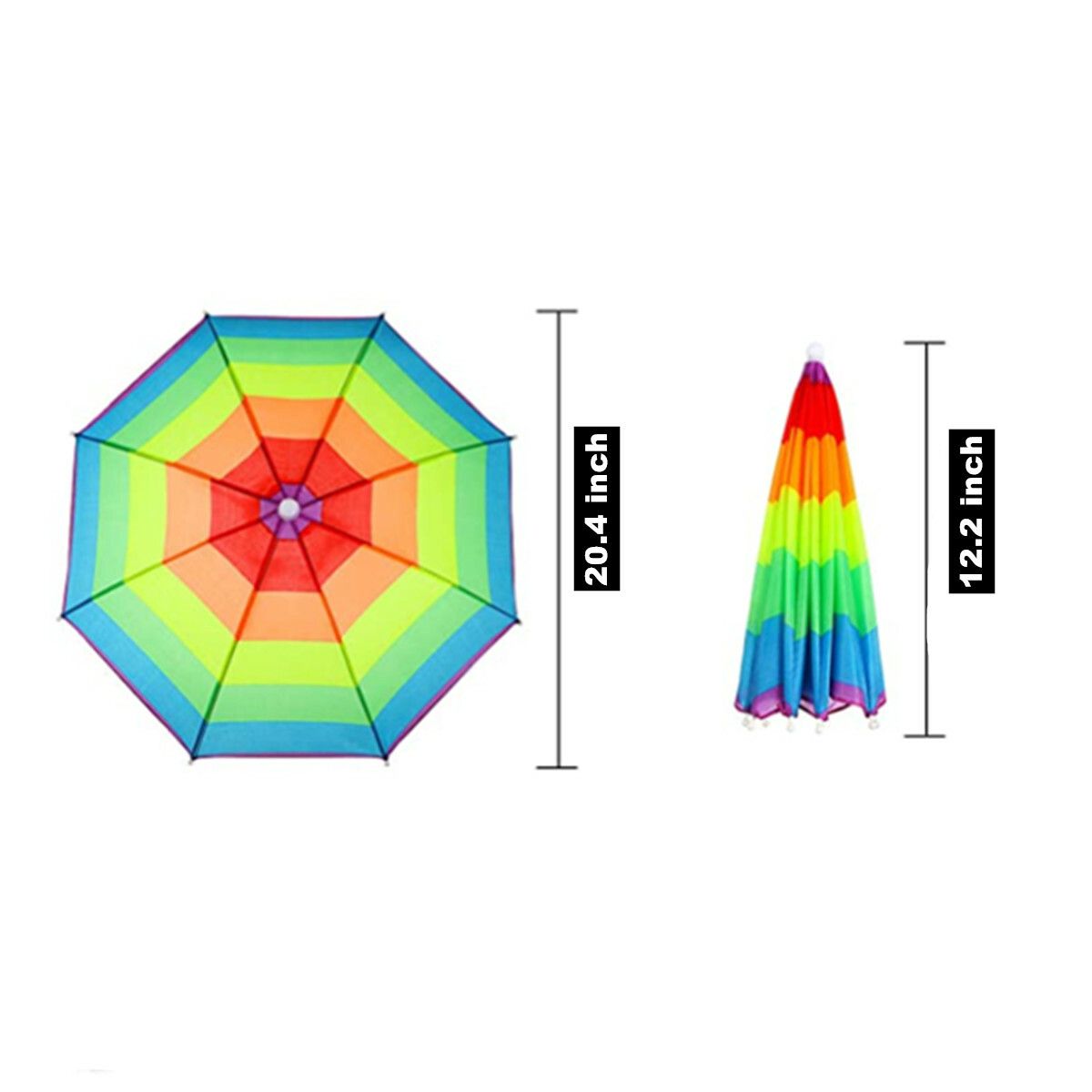 5x Outdoor Foldable Sun Umbrella Hat Golf Fishing Camping Headwear Cap Head Hat