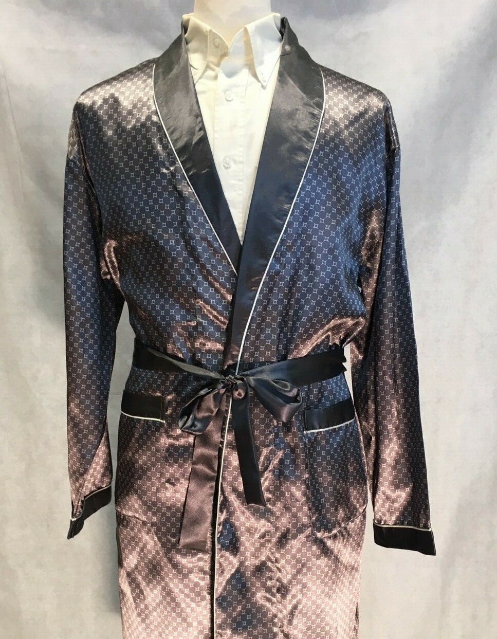 Mens Silk Satin Robe -Designer High Quality 5 Day Delivery-FAST SHIP- 27k Sold