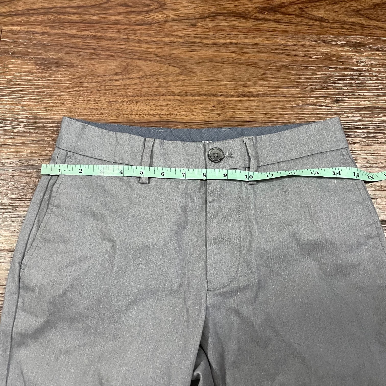 Old Navy Ultimate Slim Built In Flex Gray Chino Pants Cotton Blend Men’s 28×30