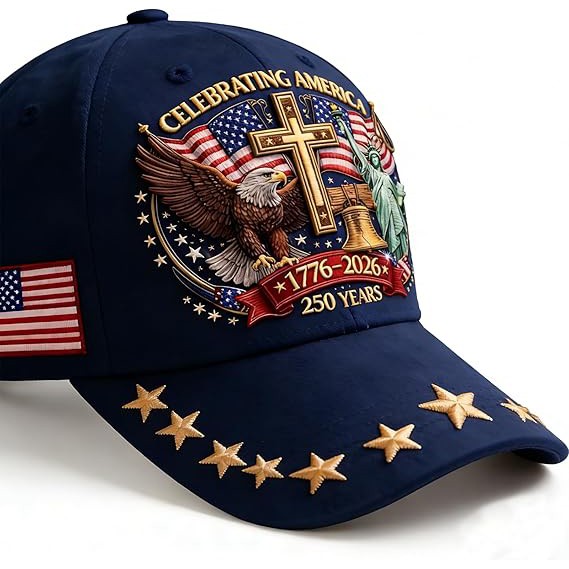 America 250th Anniversary Baseball Cap 1776–2026 USA Patriotic Hat Adjustable US