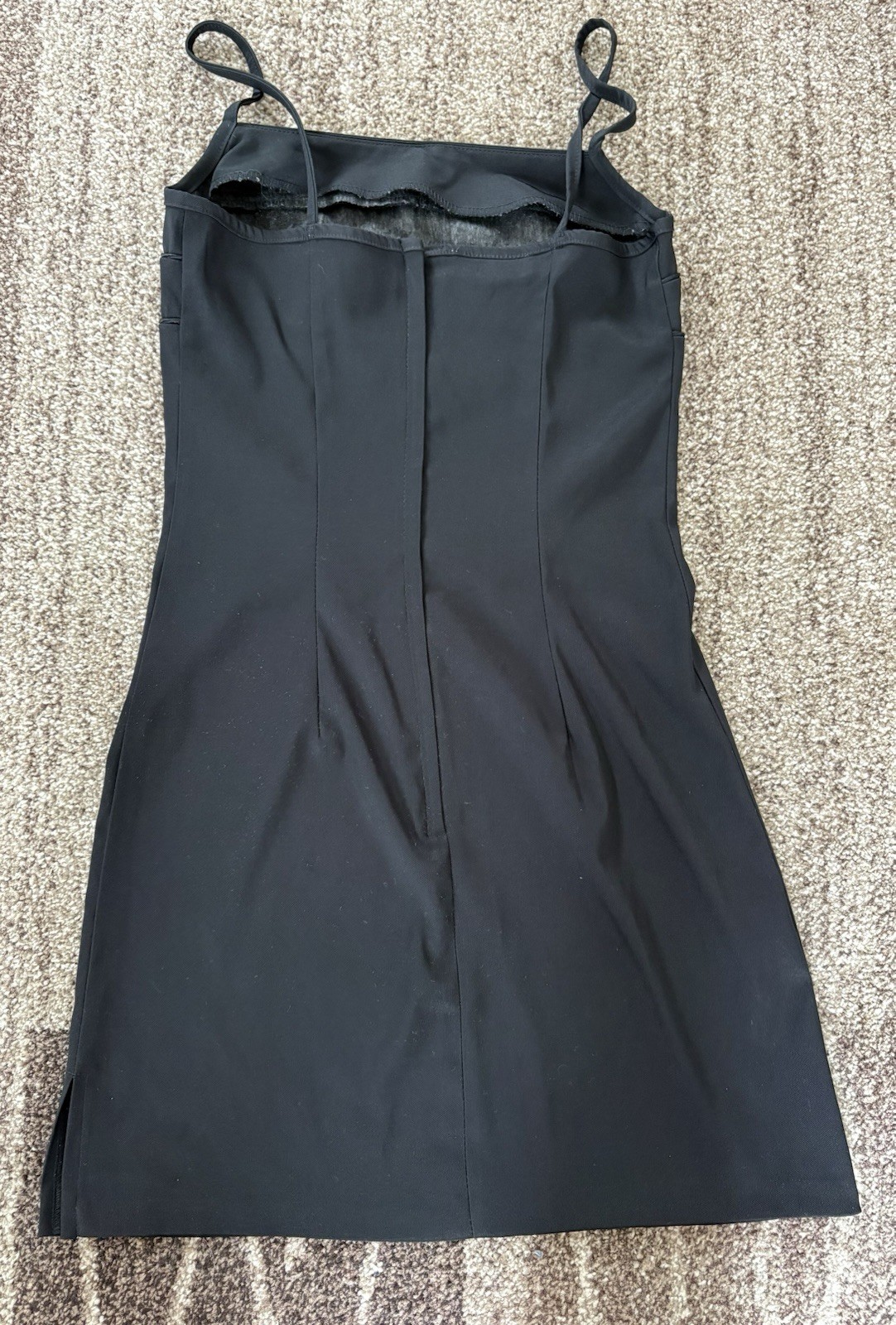 Buyer Too California Black Mini Dress Spaghetti Strap Cocktail Size 5 USA Made