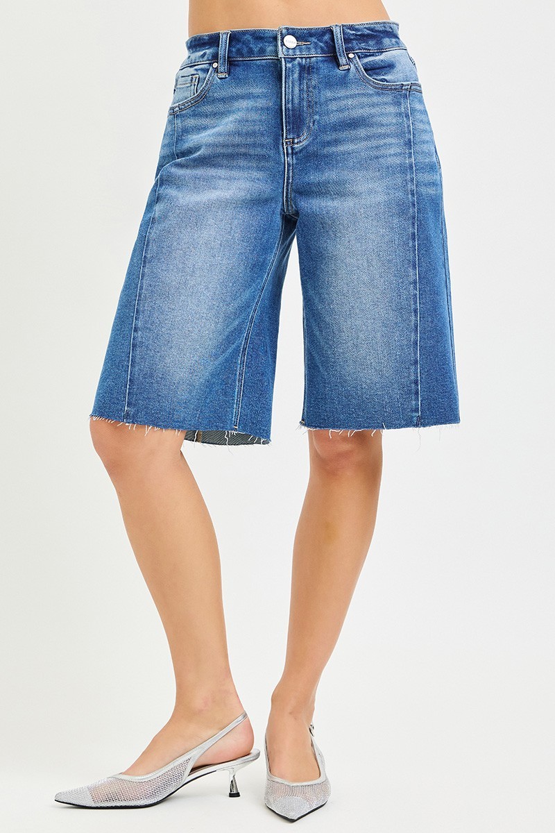 Best Price!!! – RISEN Raw Hem Slouchy Seamed Jorts – Free Shipping