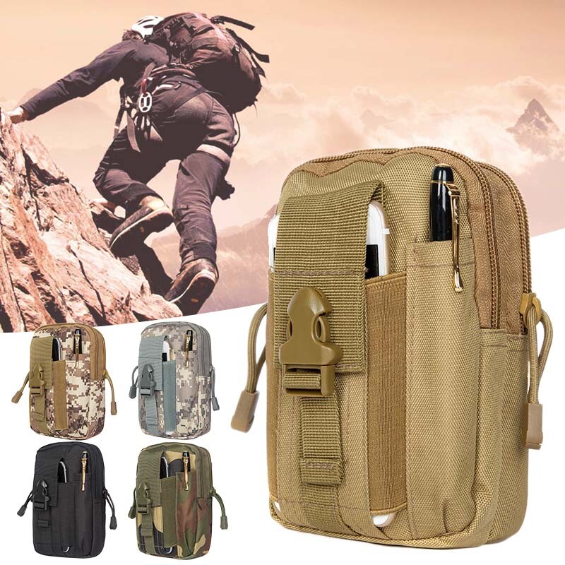 Tactical Molle Pouch Bag Waist Pack for Hiking Camping Cell Phone Holster Holder