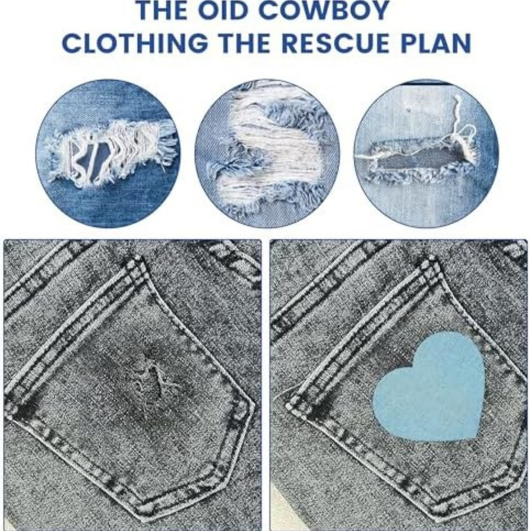 Denim Iron-On Patches for Jeans Repair 6 Colors 4×8.9 Strong Wash – Resistant