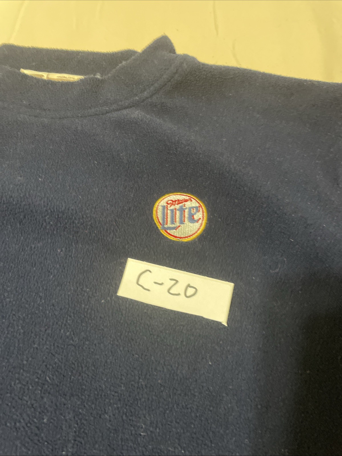 Vintage Miller Lite Fleece Sweatshirt Size XL Made In The USA Akwa Quality Wear