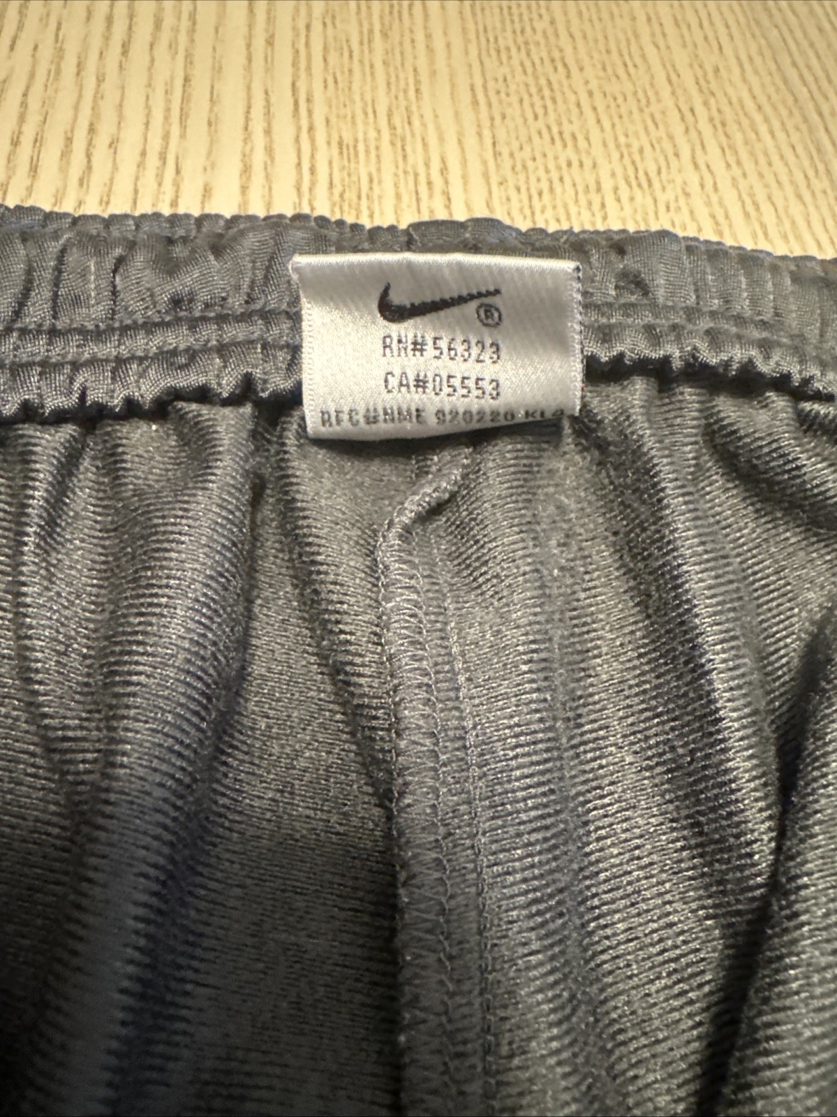 Vintage Nike Track Pants Charcoal Grey Orange Piping Wide Leg Y2K Streetwear XL