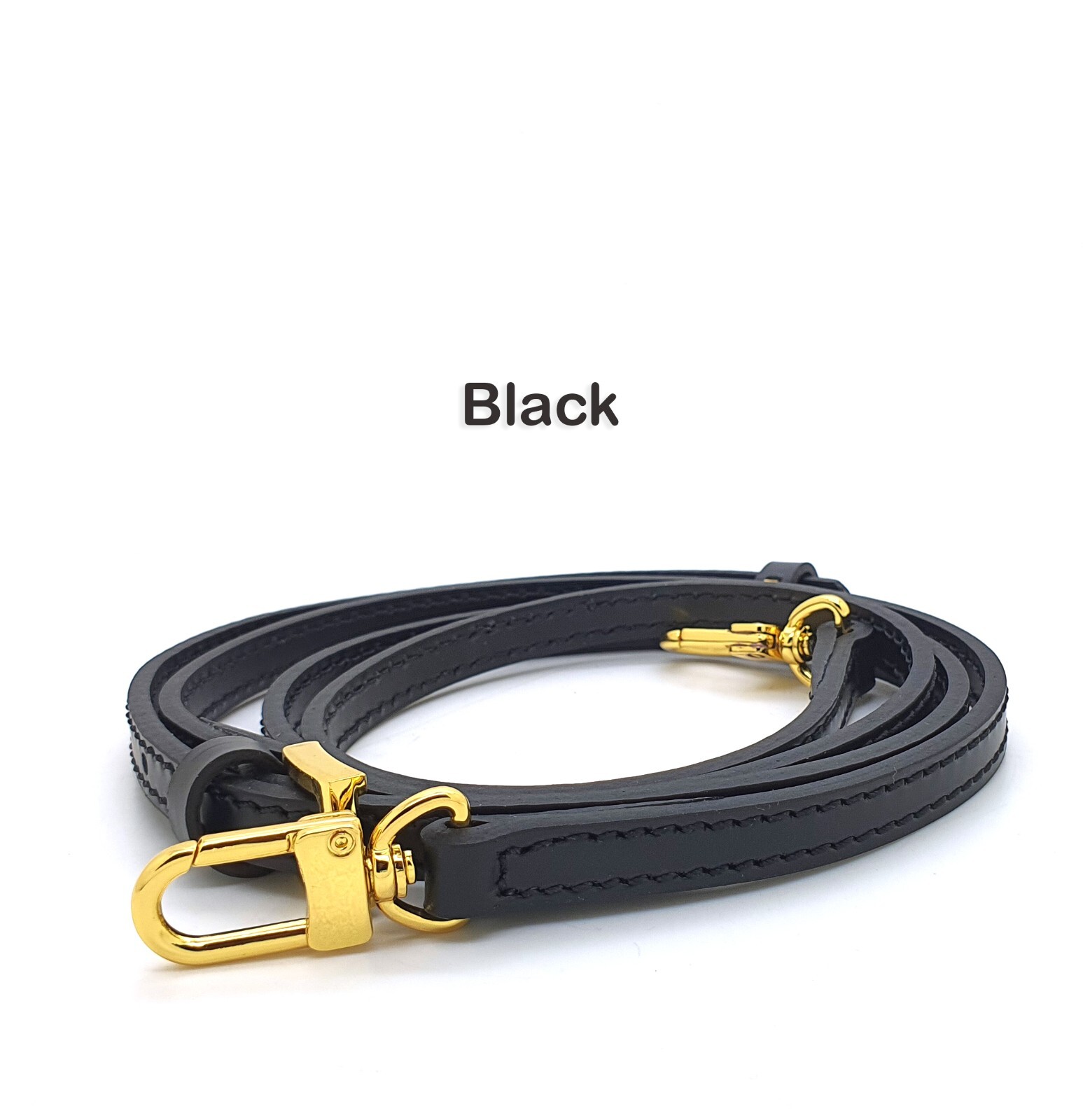 Thin Adjustable Vachetta Crossbody Leather Strap for pochette accessoires bags
