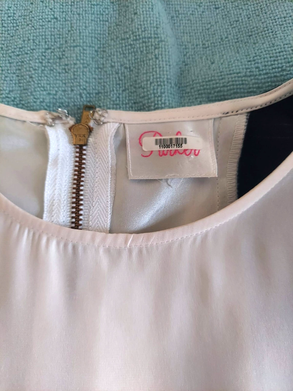 Parker Black & White 100% Silk Top | Women’s Size M