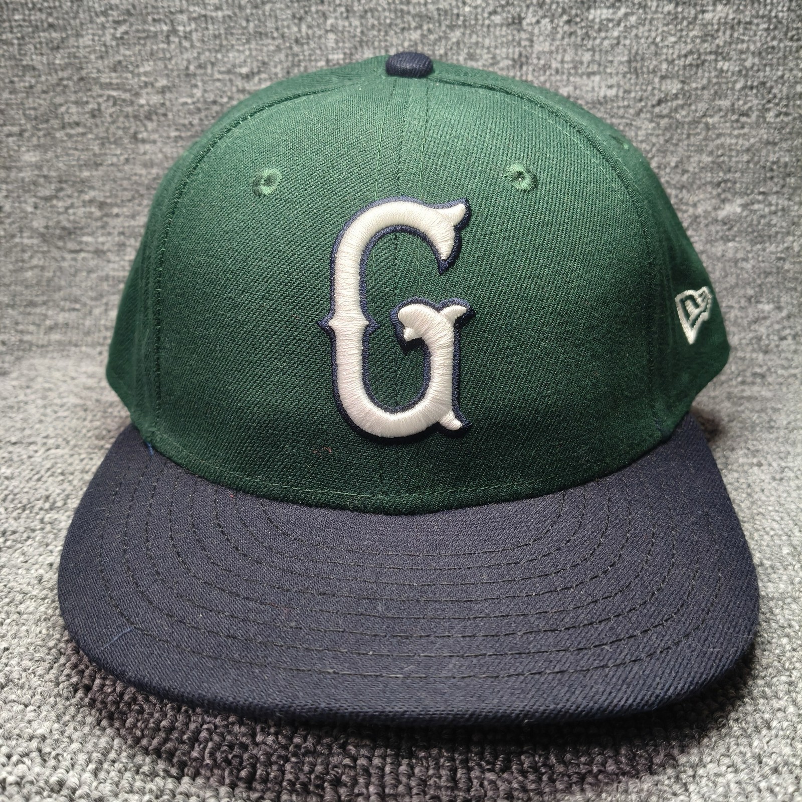 New Era Minor League 59FIFTY Fitted Green Navy Size 8 Baseball Hat